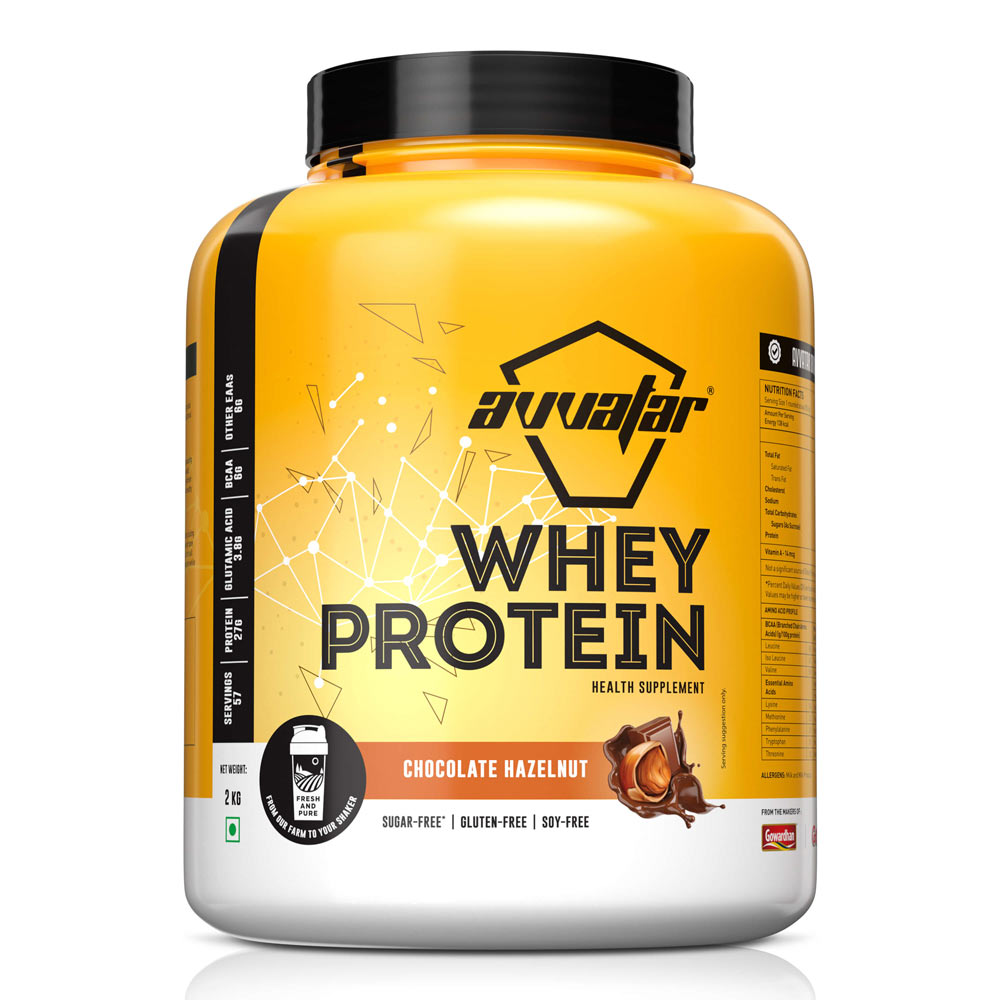 Our quality whey protein powder is perfect everyday protein supplement at lowest price. This product contains 2 kg delicious Chocolate Hazelnut whey protein.